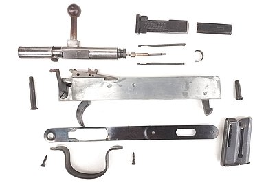 Ersatzteilset Voere Repetierbüchse, Kal. .22lr. (Schlagbolzen, Magazin, Auszieher, etc.)