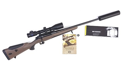 Mauser M18 Feldjagd, Kal. .300 Win.Mag. + Zeiss Conquest DL 3-12x50 + Jaki-Schalldämpfer
