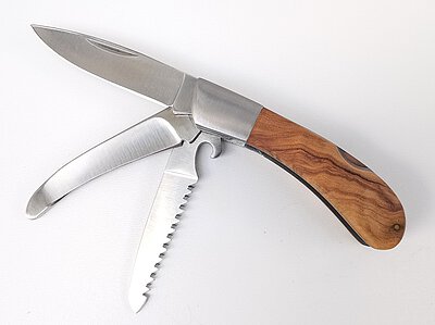 Jagdtaschenmesser Olive, 3-teilig