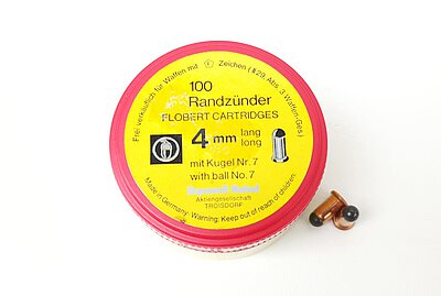 RWS 4mm lang mit Kugel Nr. 7 Flobert