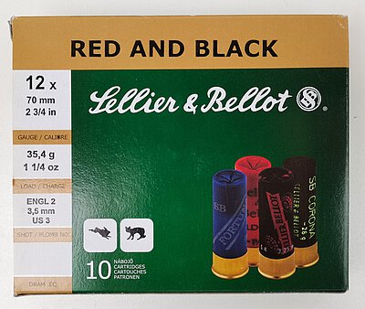 Sellier & Bellot Red & Black, Kal. 12/70 (3,5mm) 35,4g