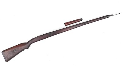 Schaft für Gewehr 98 WK1 mit Bajonettjonetthalter, Handschutz und Putzstock