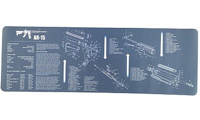 Neoprenunterlage Explosionszeichnung AR15, 90x30cm