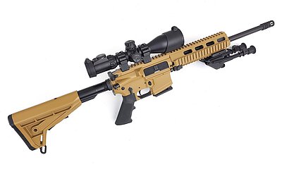 Haenel, Mod. CR223 in RAL8000 mit Zielfernrohr, Kal. .223Rem.