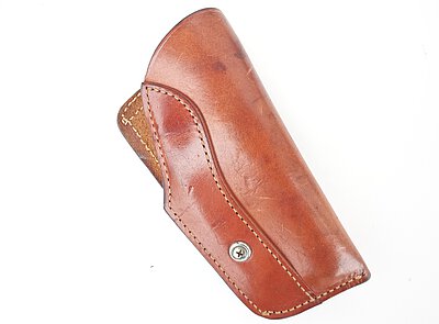 Revolverholster Leder, braun Handmade by Viking für 4" Revolver