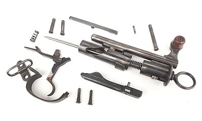 Ersatzteilset Schmidt Rubin G11/K11 Repetierbüchse, Kal. 7,5x55 (Schlagbolzen, Griff, Auszieher, etc.)