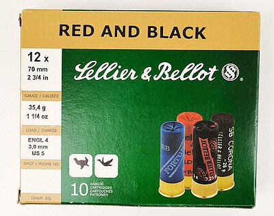 Sellier & Bellot Red & Black, Kal. 12/70 (3,0mm) 35,4g