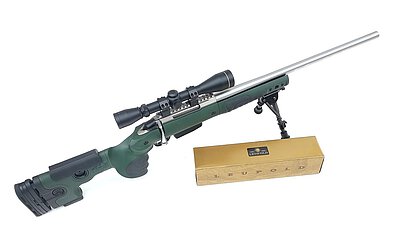 Tikka T3 Super Varmint stainless, Kal. .223Rem., GRS-Schaft + Leupold 3-9x40