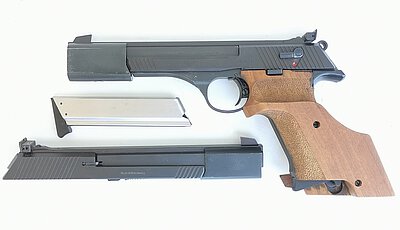 Erma, Sportpistole Mod. ESP 85A Kal. .32S&W long WC + Wechselsystem Kal. .22lr.
