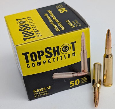 Top Shot Competition 6,5x55 SE 140grs. FMJBT