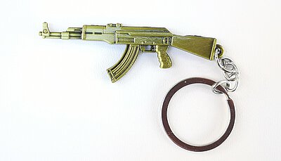 Schlüsselanhänger AK47, gold