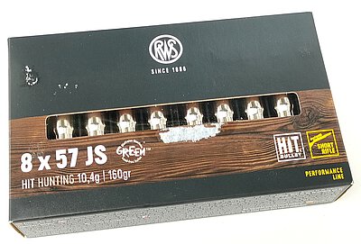 RWS HIT Short Rifle 8x57JS Green 160grs.