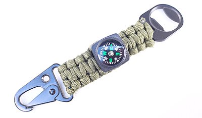 Paracord-Schlüsselanhänger mit Kompass und Kapselheber