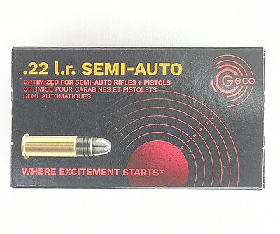 Geco Semi-Auto .22lr. 40grs. LRN